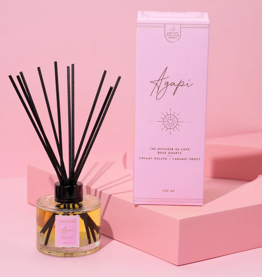 AGAPI' | 100ML DIFFUSER OF LOVE | CREAMY VANILLA GELATO + CARAMEL FROST